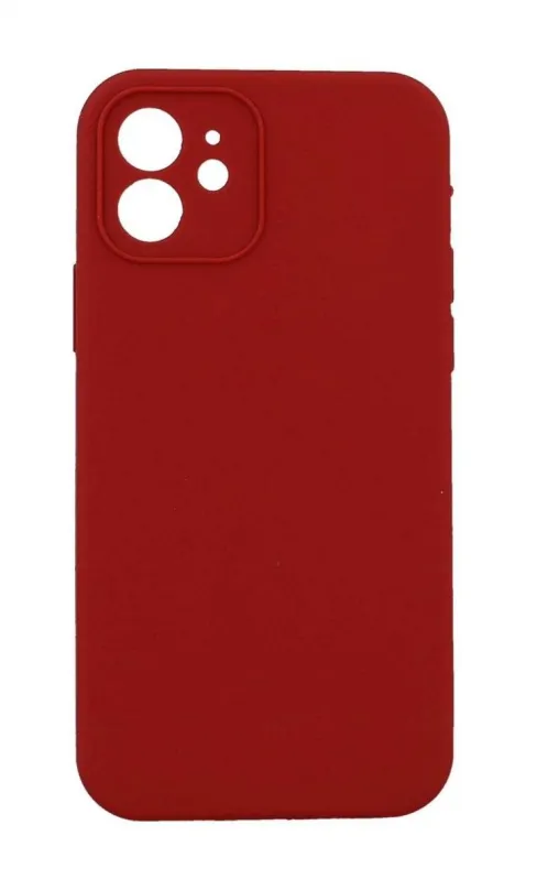 Kryt na mobil TopQ Kryt Essential iPhone 12 červený 92756, pre Apple iPhone 12, výrezy pre