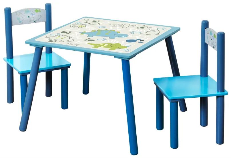 Detský nábytok Kesper Sada detský stolík s dvoma stoličkami modrý