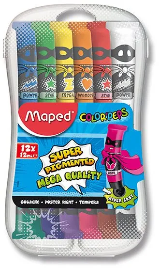 Tempery Maped Color Peps Temperové farby, 12 farieb