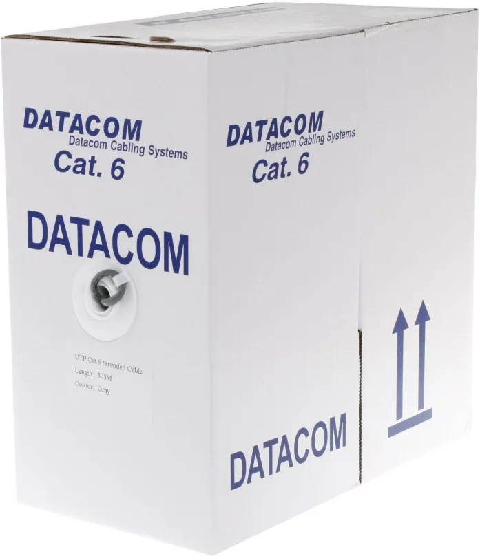 Sieťový kábel Datacom licna (lanko), CAT6, UTP, 305m / box
