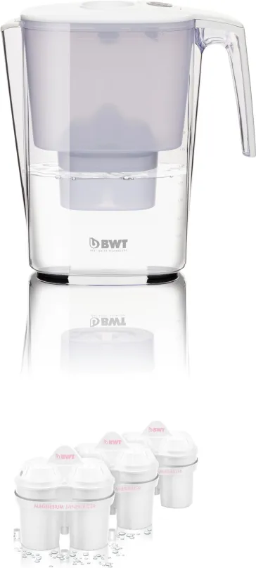 Filtračné kanvice BWT SLIM MEI 3,6l filtračná kanvica biela + 3ks filter