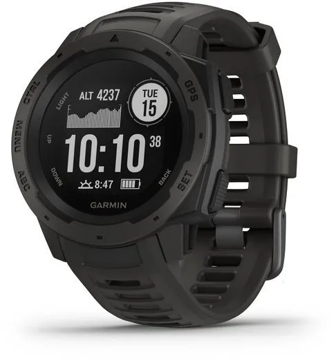 Chytré hodinky Garmin Instinct Black, pánske s ovládaním v slovenčine, GPS, meranie tepu,