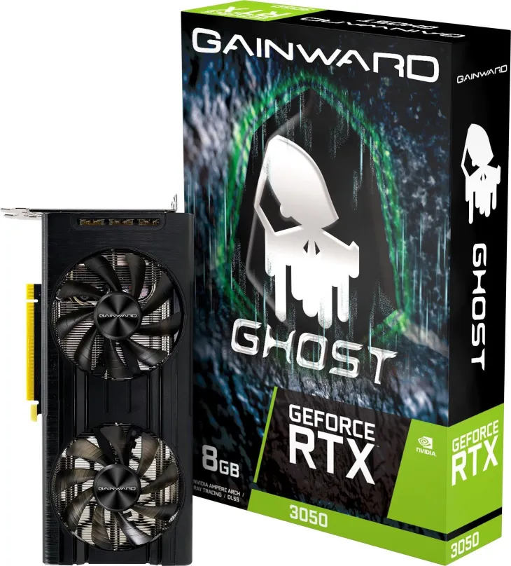Grafická karta GAINWARD GeForce RTX 3050 Ghost 8G, 8 GB GDDR6 (14000 MHz), NVIDIA GeForce
