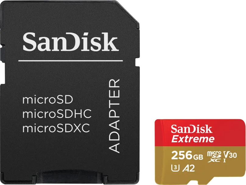 Pamäťová karta SanDisk MicroSDXC 256GB Extreme + SD adaptér