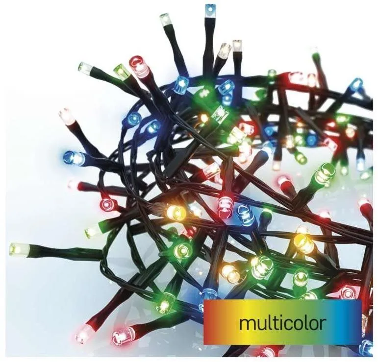 Svetelná reťaz EMOS LED vianočná reťaz - ježko, 8 m, vonkajšie aj vnútorné, multicolor, časovač