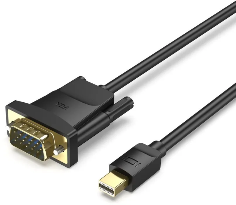 Video kábel Vention Mini DP Male to VGA Male HD Cable 2m Black