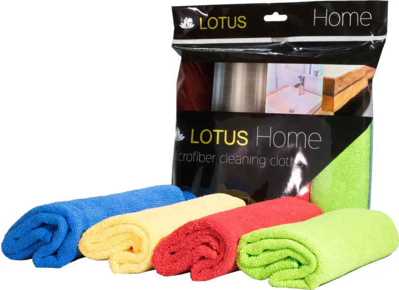 Čistiaca utierka Lotus Microfiber towel 220gsm 4color in 1 pack 35x35 cm