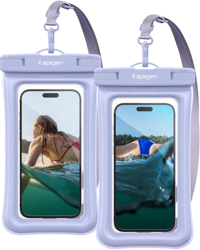 Puzdro na mobil Spigen Aqua Shield WaterProof Floating Case A610 2 Pack Aqua Blue