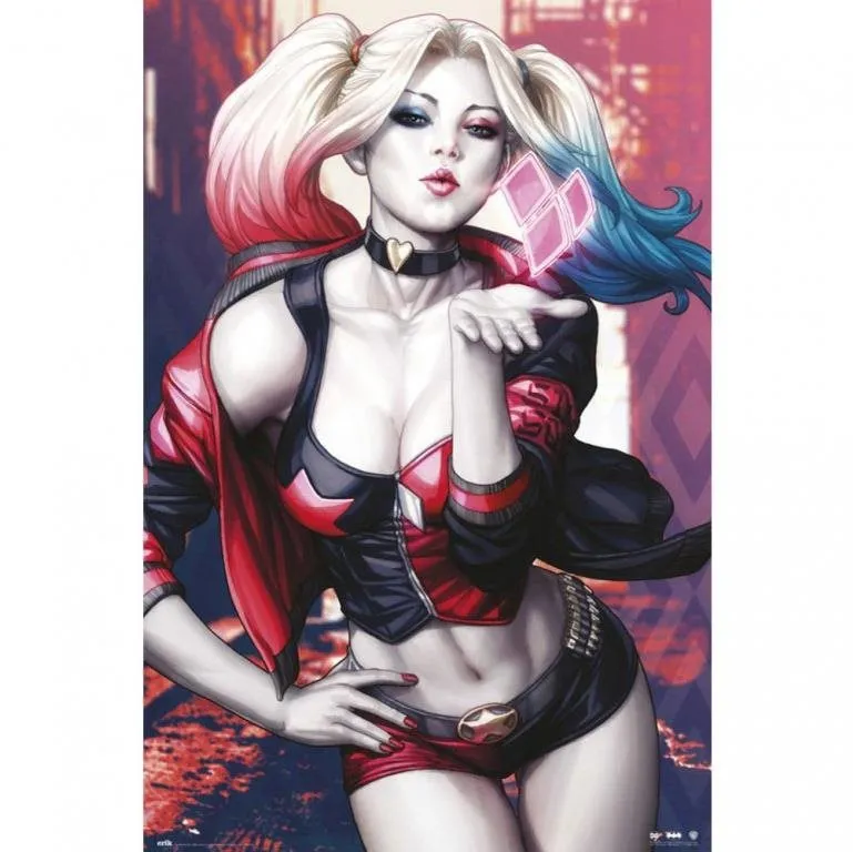 Plagát DC Comics - DC Comics - Harley Quinn Kiss - plagát