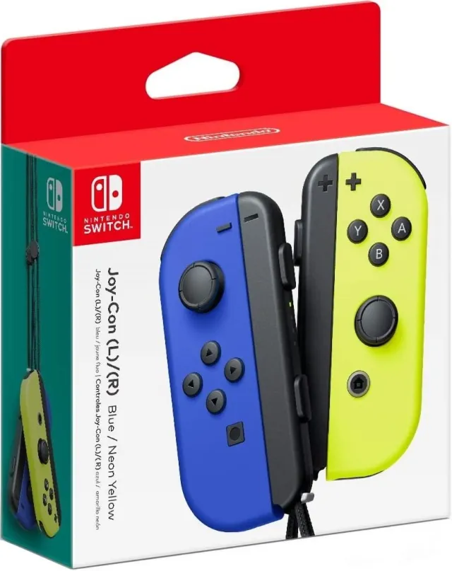 Gamepad Nintendo Switch Joy-Con Pair Blue/Neon Yellow, pre Nintendo Switch, bezdrôtové pri