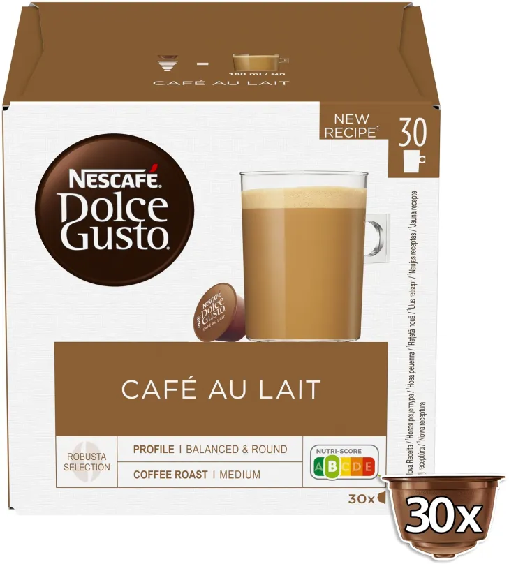 Kávové kapsule NESCAFÉ Dolce Gusto Café Au Lait 30ks