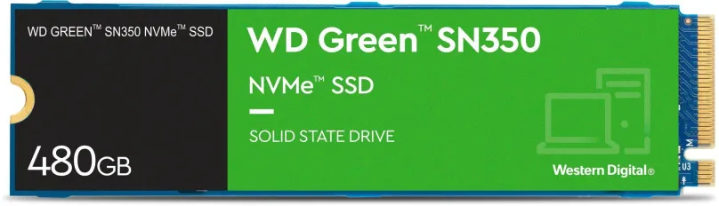 SSD disk WD Green SN350 480GB, M.2 (PCIe 3.0 4x NVMe), TLC (Triple-Level Cell), rýchlosť č