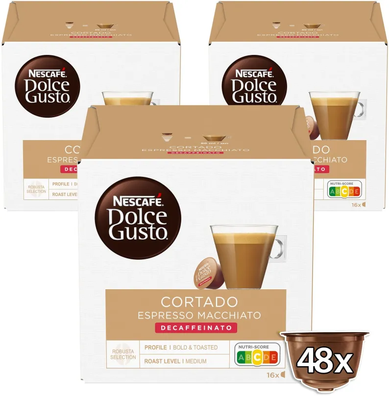 Kávové kapsule NESCAFÉ® Dolce Gusto® Cortado Decaffeinato, 16 ks (3ks)