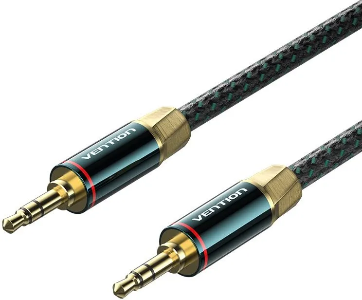Audio kábel Vention Cotton Braided 3.5mm Male to Male Audio Cable 1M Green Copper Type