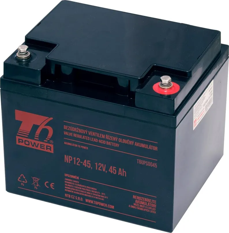 Batérie pre záložné zdroje T6 Power NP12-45, 12 V, 45 Ah