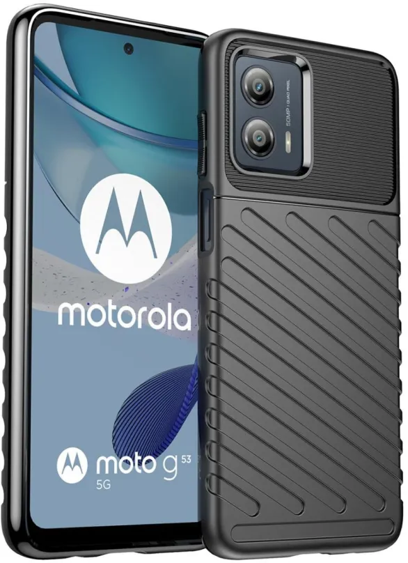 Kryt pre mobil MG Thunder kryt na Motorola Moto G53, čierny