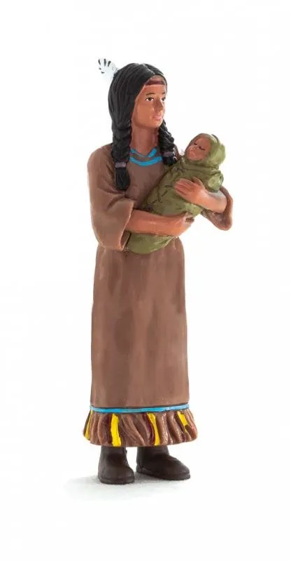 Figúrka Mojo - Indiánka matka s dieťaťom