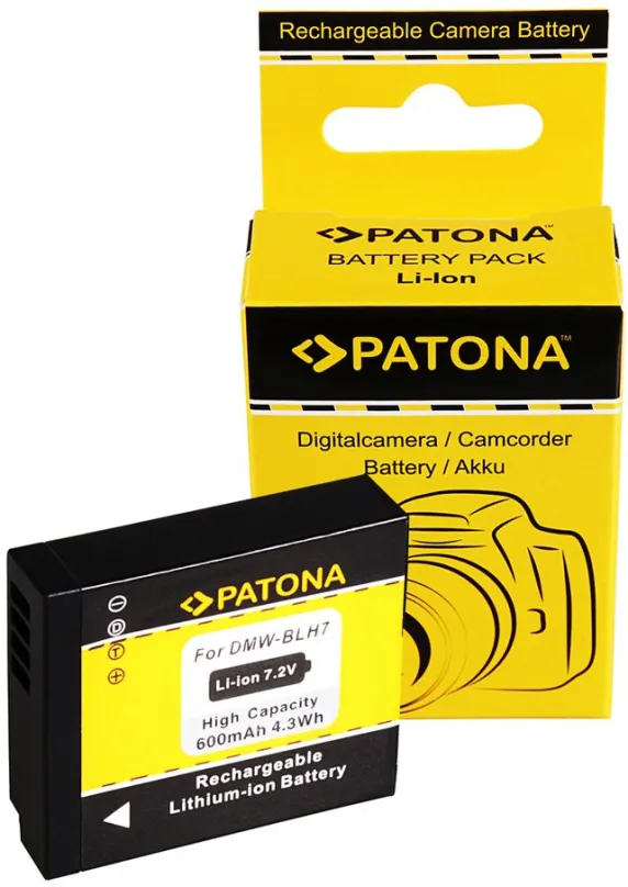 Batérie pre fotoaparát Paton pre Panasonic DMW-BLH7E 600mAh Li-Ion