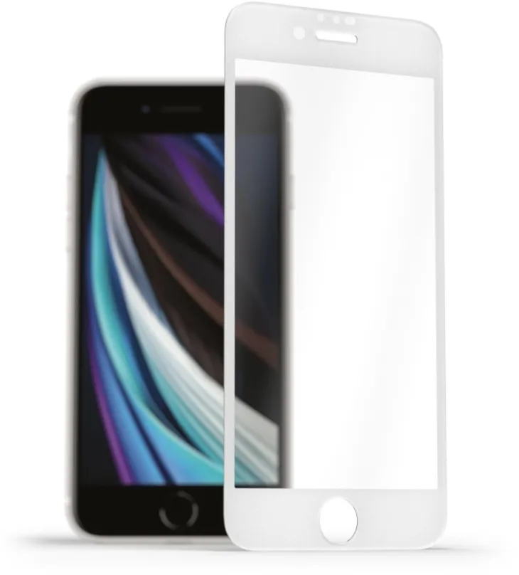 Ochranné sklo AlzaGuard 2.5D FullCover Glass Protector pre iPhone 7/8/SE 2020/SE 2022 biele