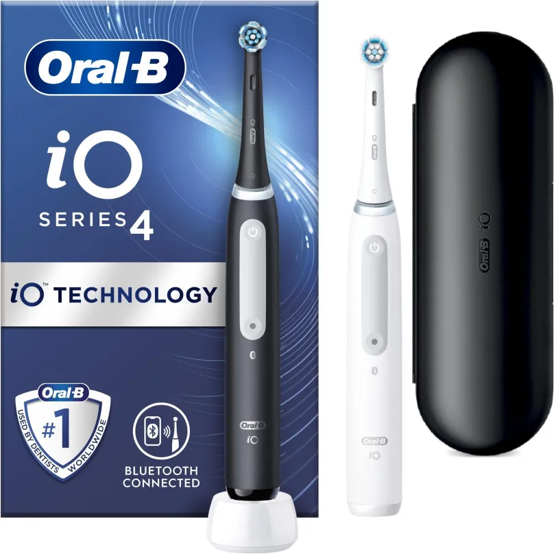 Elektrická zubná kefka Oral-B iO Series 4 Duo Black/White magnetické zubné kefky