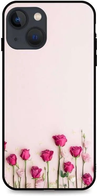 Kryt na mobil TopQ iPhone 13 silikón Roses 64889
