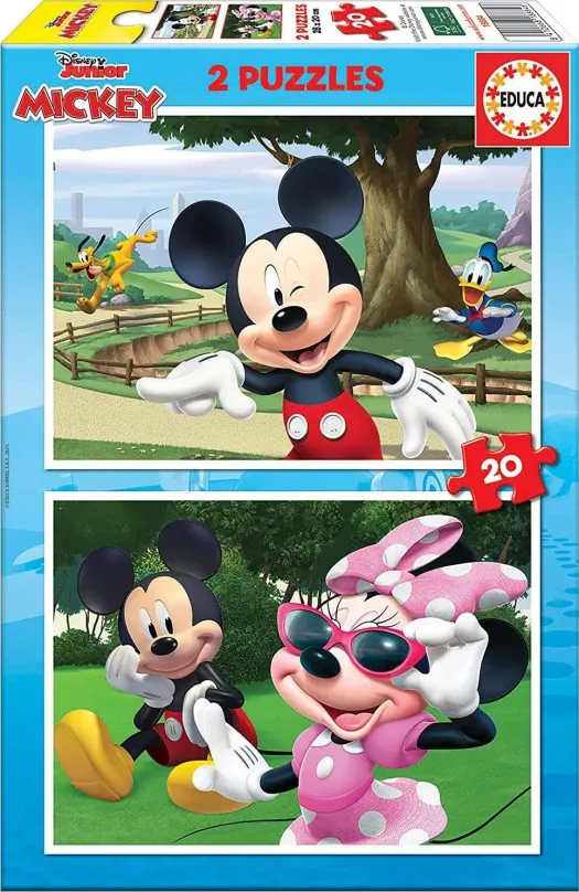 Puzzle Educa Puzzle Mickey a priatelia 2x20 dielikov