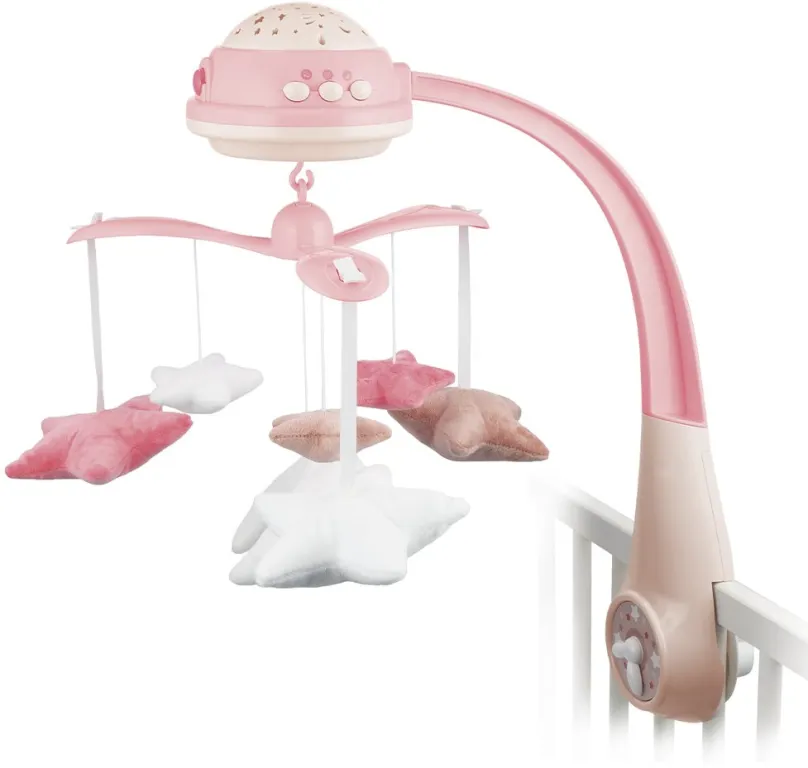 Kolotoč nad postieľku Canpol babies Kolotoč hviezdičky - ružový