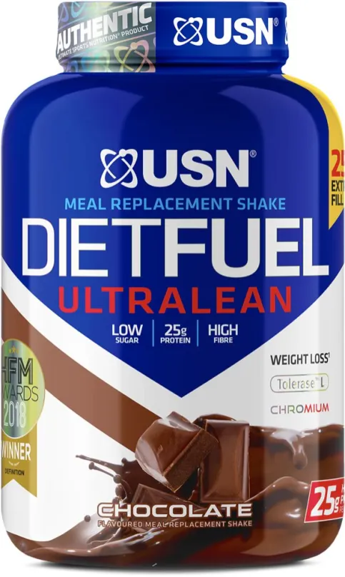 Proteín USN Diet Fuel Ultralean, 1000g, čokoláda