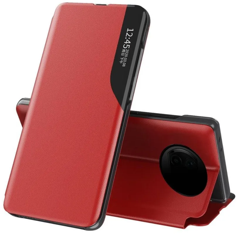 Puzdro na mobil Eco Leather View knižkové puzdro na Xiaomi Redmi Note 9T 5G, červené