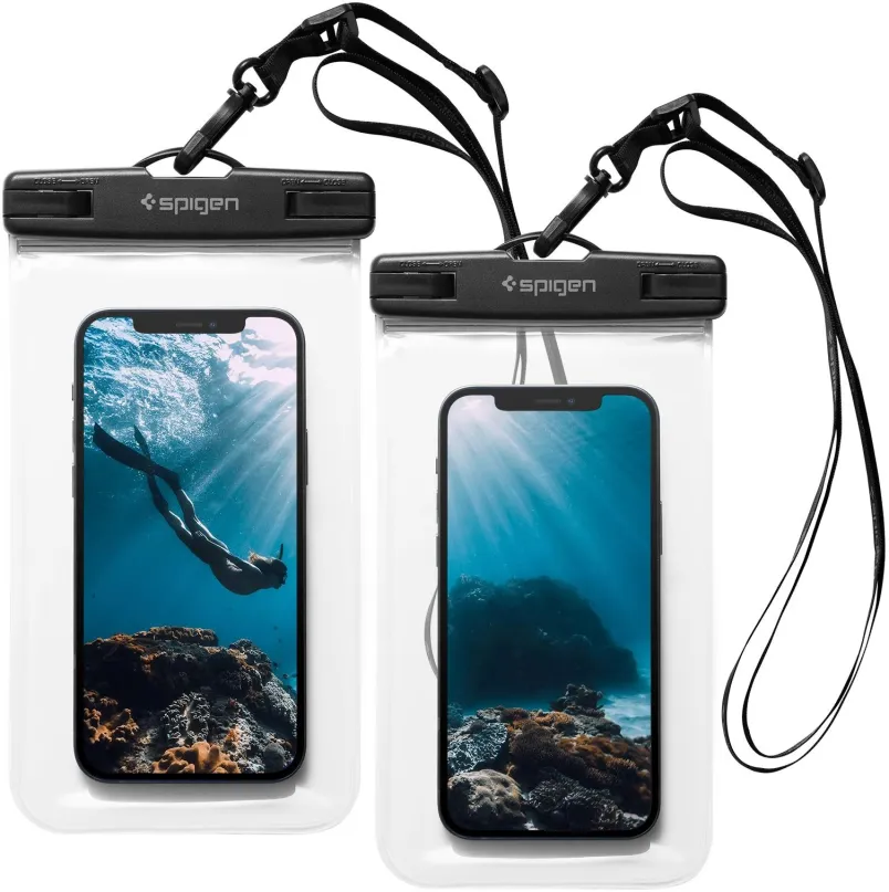 Puzdro na mobil Spigen A601 Waterproof Phone Case 2 Pack Clear