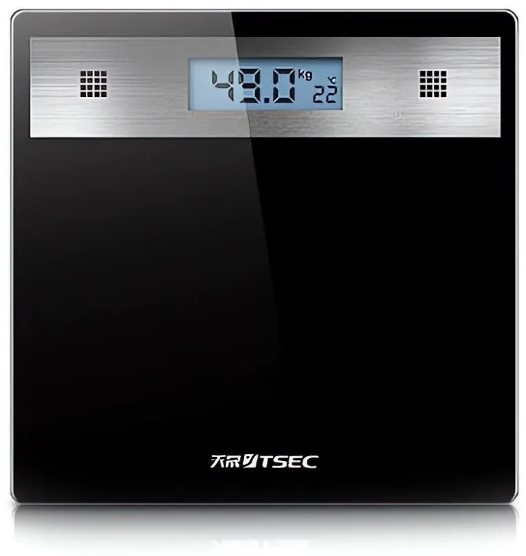 Osobná váha Verk 17090 Digitálna osobná váha sklenená, LCD, 180 kg / 100 g, čierna