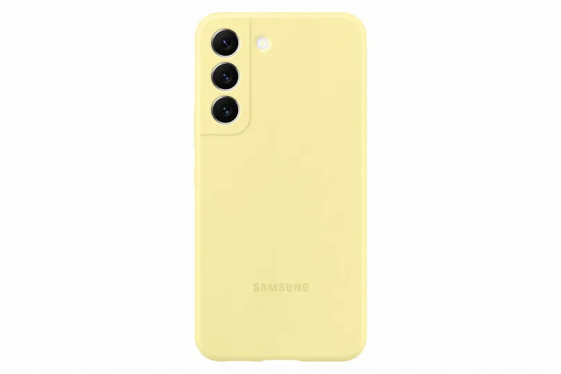 Kryt na mobil Samsung Galaxy S22 5G Silikónový zadný kryt žltý