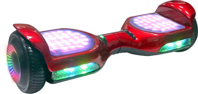 Hoverboard Kolonožka Premium Rainbow červená, maximálna rýchlosť 8 km/h, dojazd až 8 km, n