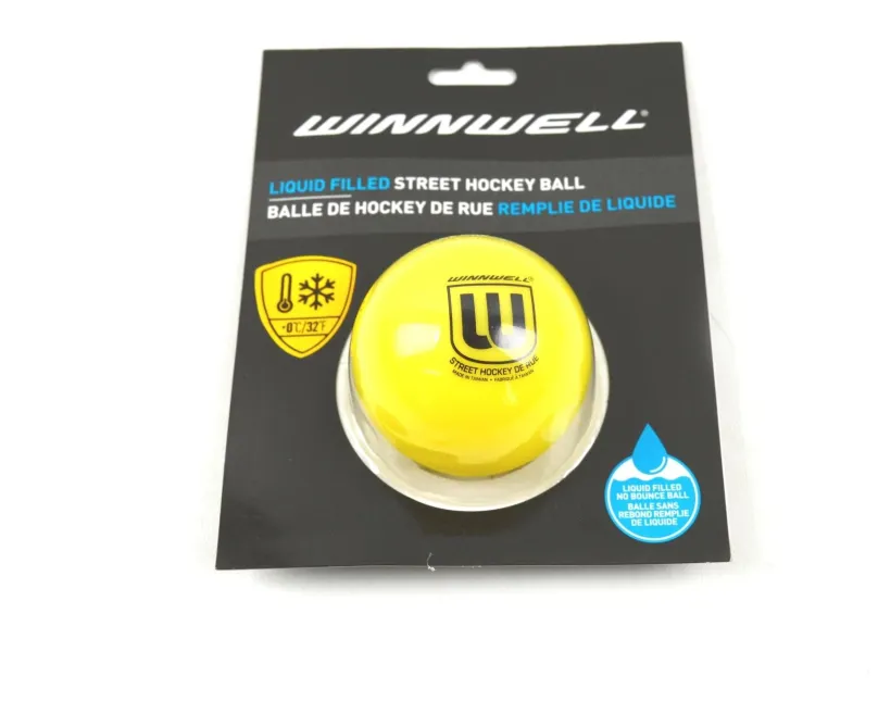 Hokejbalová loptička Winnwell Balónik Liquid Filled, žltá, Soft