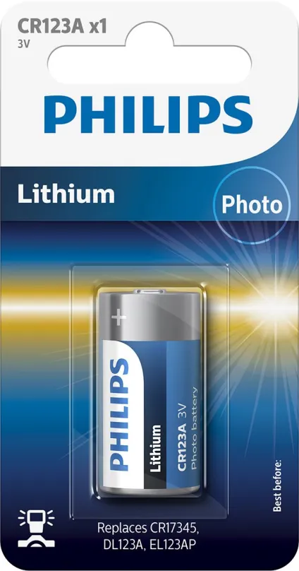 Jednorazová batéria Philips CR123A 1 ks v balení