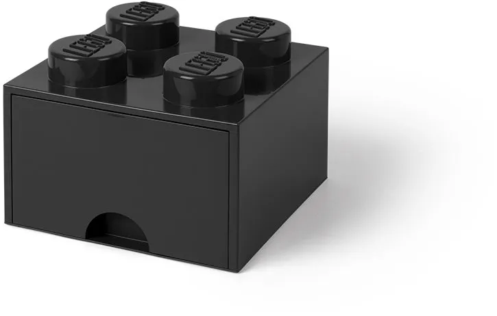 Úložný box LEGO Úložný box 4 s zásuvkou - čierna