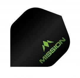 Letky na šípky Mission Letky Logo - Black/Green F2505