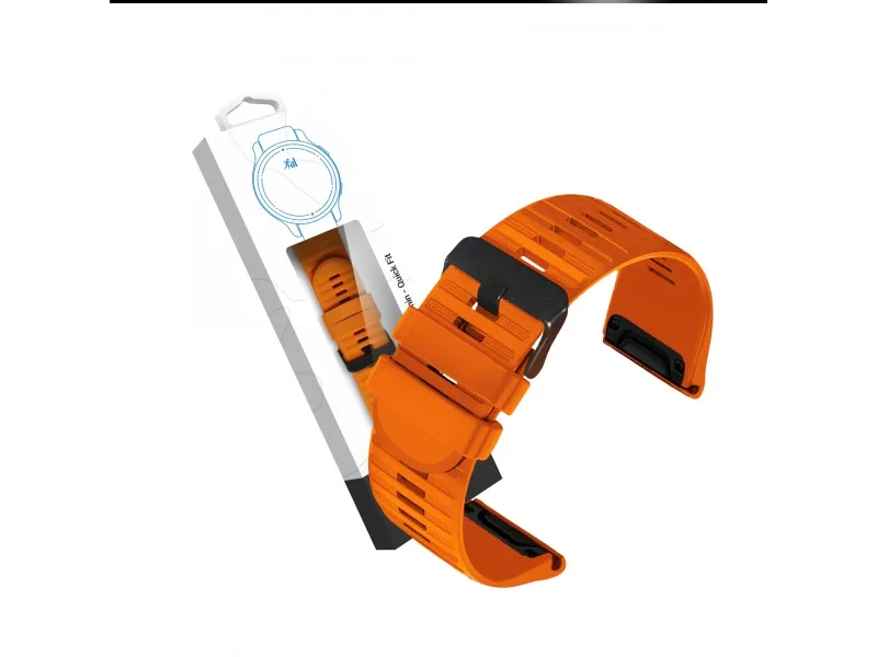 RhinoTech remienok pre Garmin QuickFit silikónový outdoor 26mm oranžový