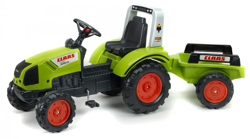 FALK Traktor šliapací Claas Arion 430 s vlečkou