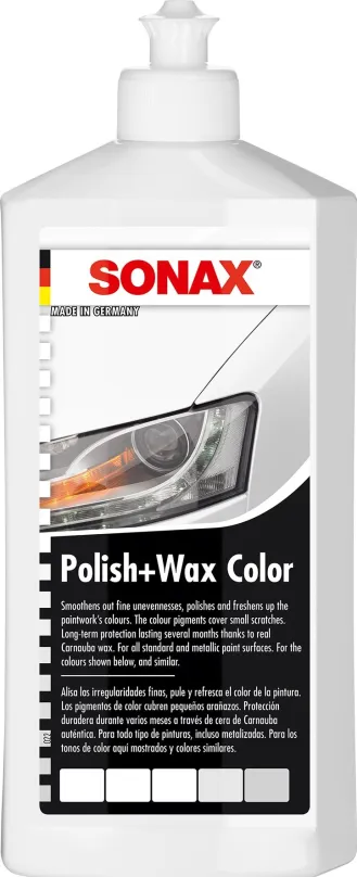 Vosk na auto SONAX Polish & Wax COLOR biela, 500ml