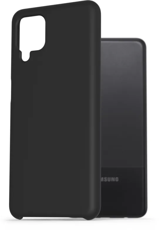 Kryt na mobil AlzaGuard Premium Liquid Silicone Case pre Samsung Galaxy A12 čierne