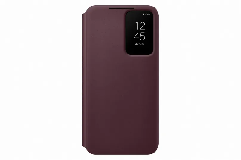 Puzdro na mobil Samsung Galaxy S22 5G Flipové púzdro Clear View vínové