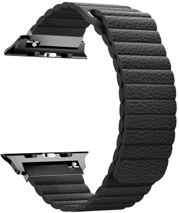 Remienok BStrap Leather Loop pre Apple Watch 38mm/40mm/41mm, Black