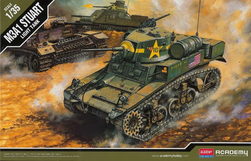 Model tanku Model Kit tank 13269 - US M3A1 STUART LIGHT TANK, , typ modelu: tank, mierka: