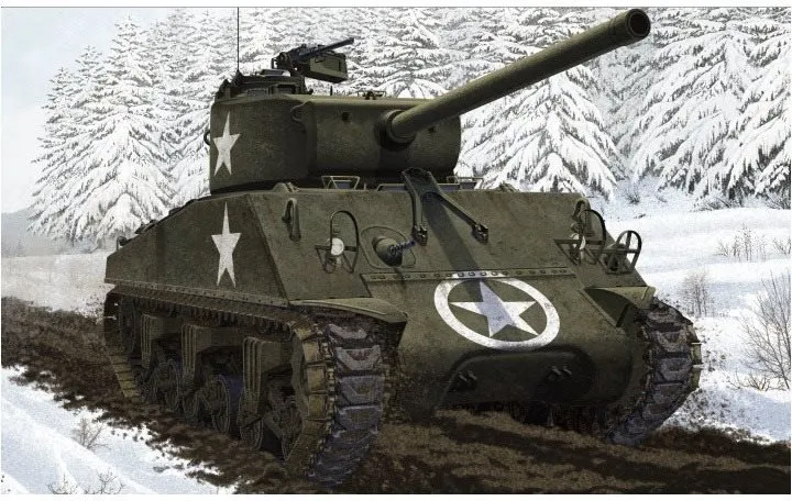 Model tanku Model Tank Kit 13500 - M4A3 (76)W "Battle of Bulge"