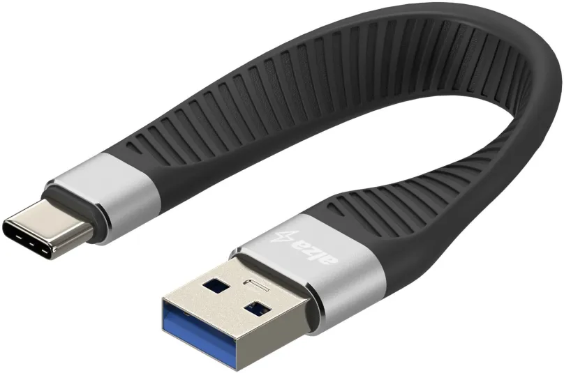 Dátový kábel AlzaPower FlexCore USB-C 3.2 Gen 1 čierny