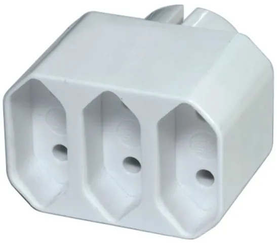 Rozbočovač EMOS Rozbočovacia zásuvka 3× plochá, biela