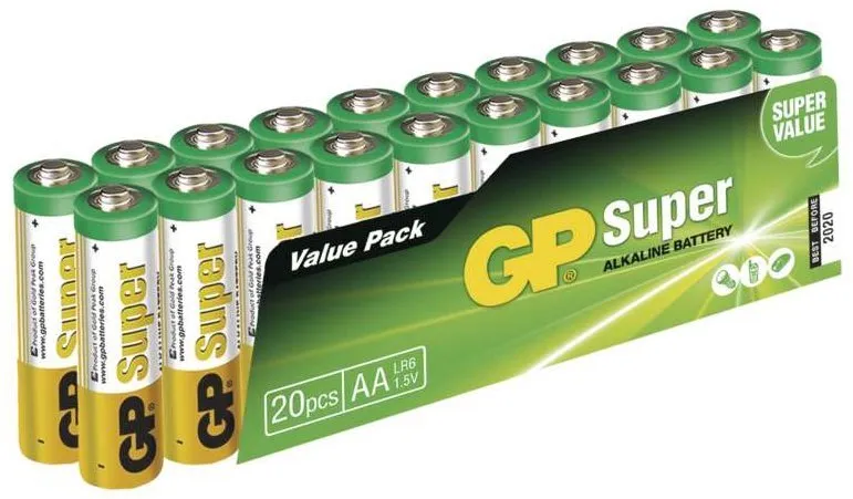 Jednorazová batérie GP Super Alkaline LR6 (AA) 20ks v blistri