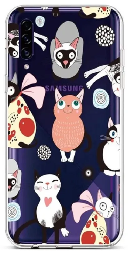 Kryt na mobil TopQ Samsung A30s silikón Cats 2 45295