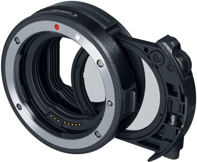 Redukcia Canon mount adaptér EF-EOS R s polarizačným filtrom